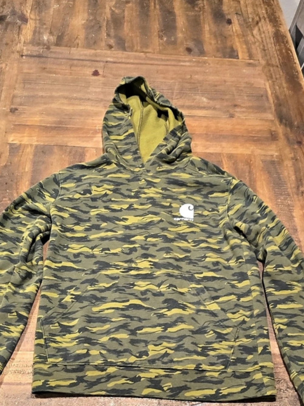 Carhartt Camo Hoodie and Jogger Sweatpants Set Green & Black